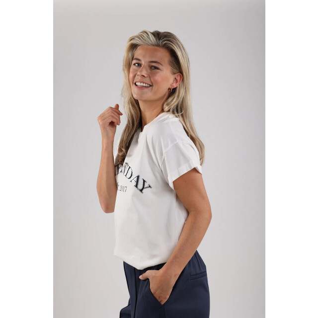 Nukus Nks04004 219 meike shirt the sunday offwhite/navy NKS04004 219 large