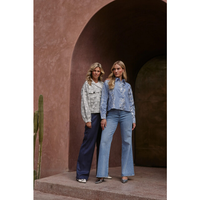 Nukus Nks02048 46 tessa blouse paillet sky NKS02048 46 large