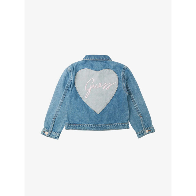 Guess Rigid denim jacket w/heart K5RL01-D45E0-BCLW large