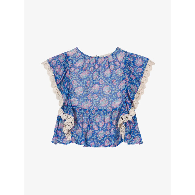 Louise Misha Meisjes top ines GRI-S25-B0165-BLUE-CAPRI-COVE large