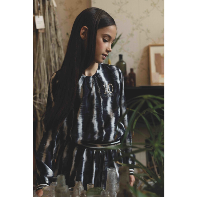 Looxs Revolution Zwart / wit blouse voor meisjes in de kleur 2131-5108-865 large