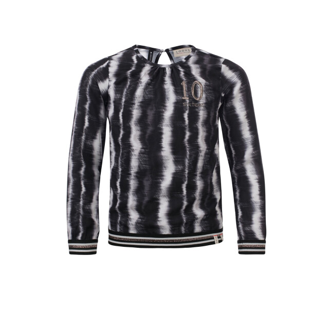 Looxs Revolution Zwart / wit blouse voor meisjes in de kleur 2131-5108-865 large