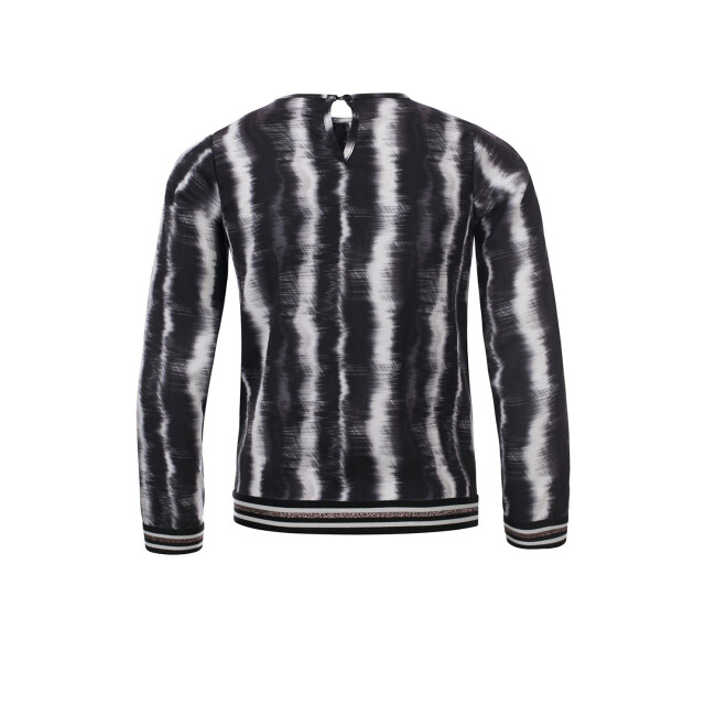 Looxs Revolution Zwart / wit blouse voor meisjes in de kleur 2131-5108-865 large
