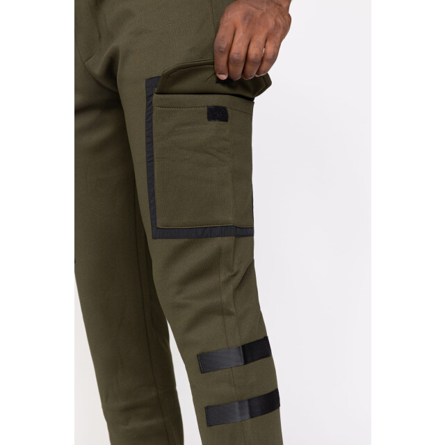 Zayne Milano heren joggingbroek zakken op de zijkant kaki stijlvol TX-821-4 large