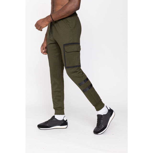 Zayne Milano heren joggingbroek zakken op de zijkant kaki stijlvol TX-821-4 large