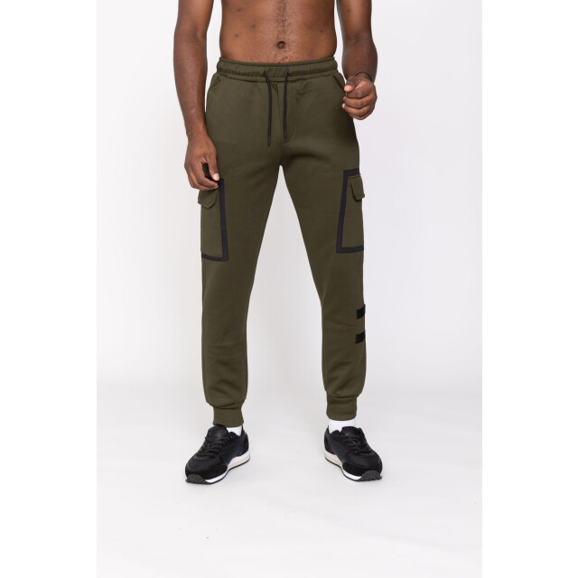Zayne Milano heren joggingbroek zakken op de zijkant kaki stijlvol TX-821-4 large