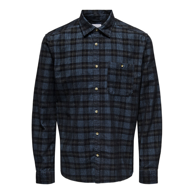 Only & Sons Nelson yarn dye corduroy 22030760-BLK-M large