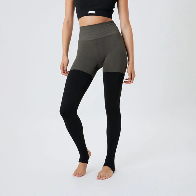 Björn Borg Björn borg sthlm seamless open heel tights – naadloze hoge taille leggings met open hiel in en zwart 10001190-GY013 large