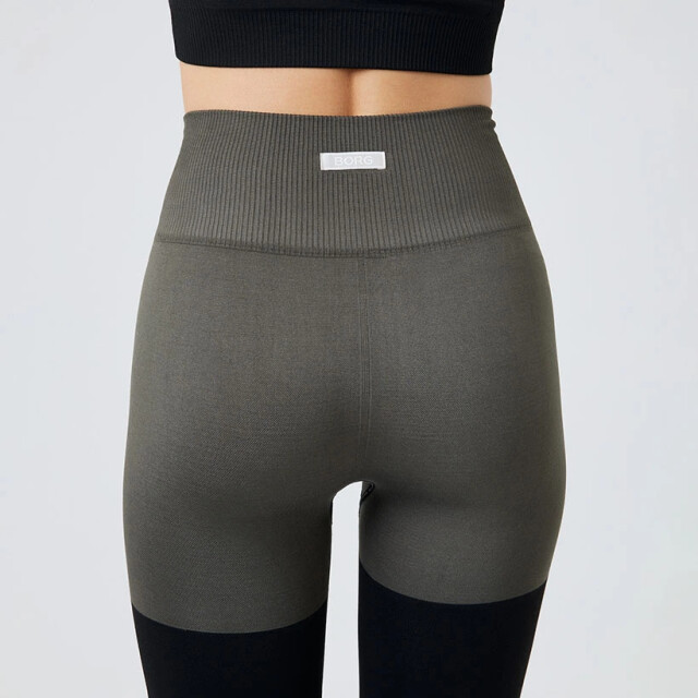 Björn Borg Björn borg sthlm seamless open heel tights – naadloze hoge taille leggings met open hiel in en zwart 10001190-GY013 large