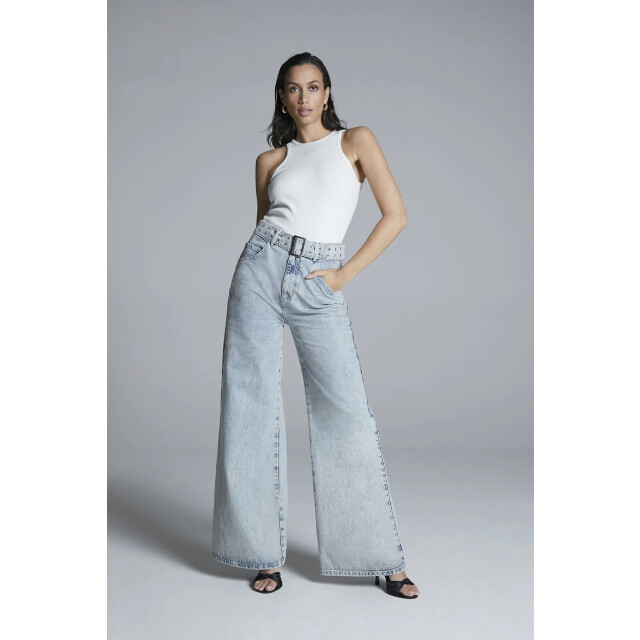 Homage to Denim H-cs25m03 palazzo jeans with belt H-CS25M03 Palazzo jeans with belt large