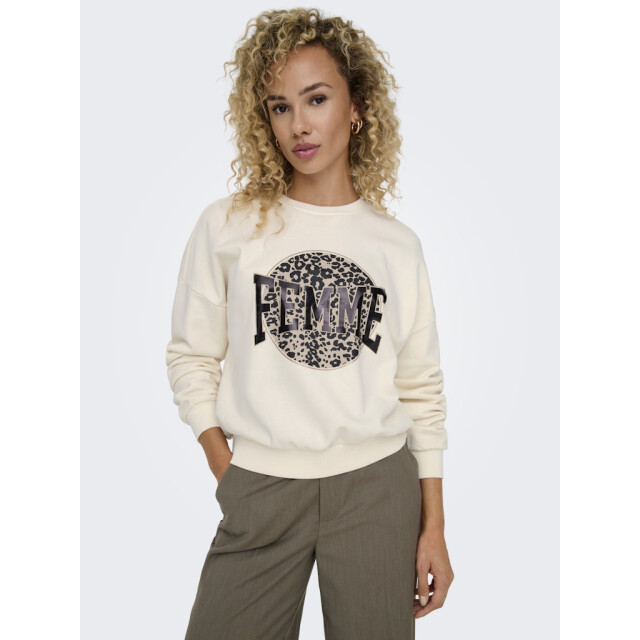 Only onllauren l/s leo o-neck cc swt 15339833 birch 06721.198.0009 large