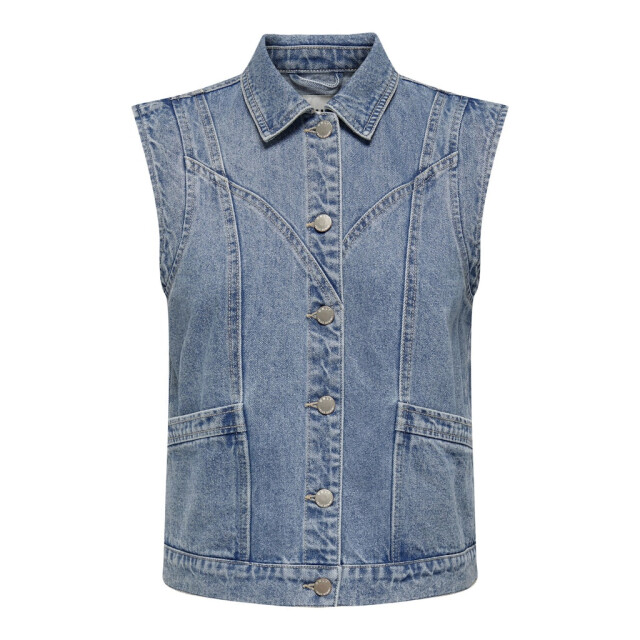 Only onlkennedy sl dnm waistcoat bj noos 15278041 medium blue denim 06226.265.0001 large