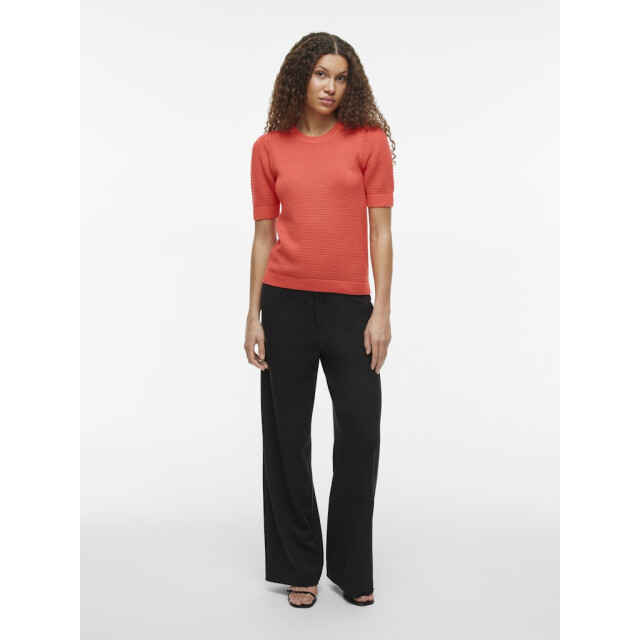 Vila vidalo o-neck s/s knit top noos 14084421 dubarry 06613.540.0006 large