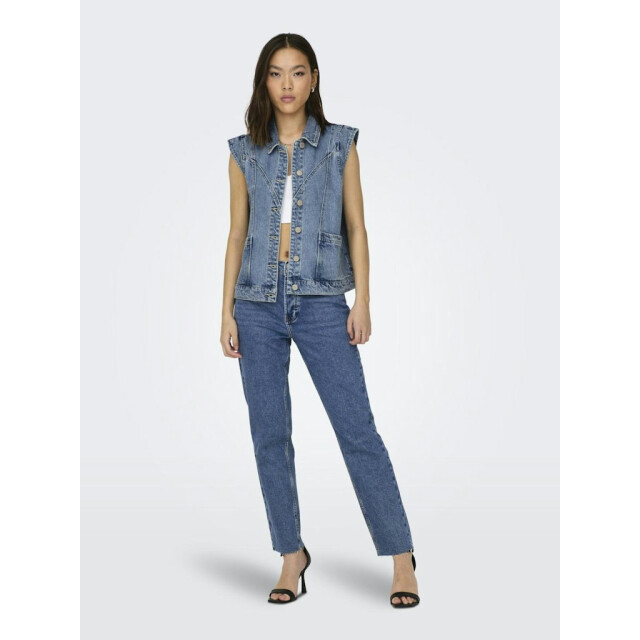 Only onlkennedy sl dnm waistcoat bj noos 15278041 medium blue denim 06226.265.0001 large