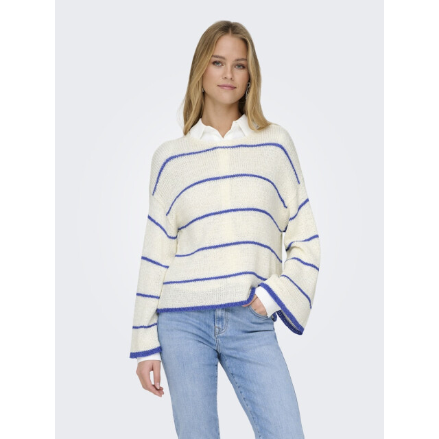Only onlgeena 7/8 stripe o-neck knt 15321477 cloud dancer 06712.198.0219 large