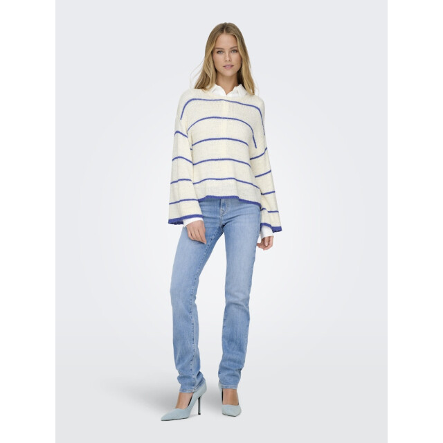 Only onlgeena 7/8 stripe o-neck knt 15321477 cloud dancer 06712.198.0219 large