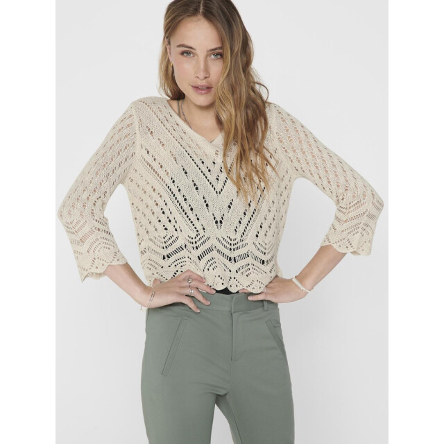 Jacqueline de Yong new sun 3/4 cropped pullover knt 15212788 tapioca 06712.198.0068 large