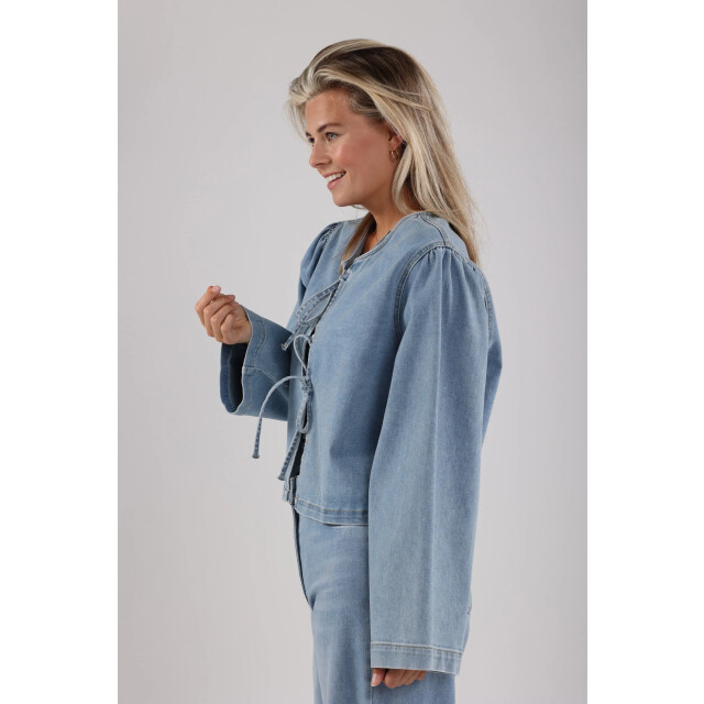 Nukus Nks02067 24 bowy blouse bleached denim NKS02067 24 large