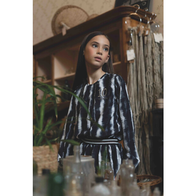 Looxs Revolution Zwart / wit blouse voor meisjes in de kleur 2131-5108-865 large
