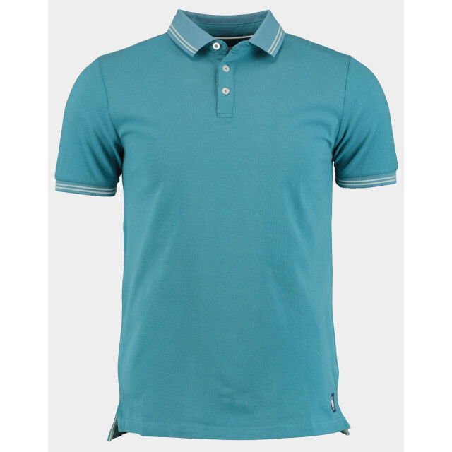 Bos Bright Blue Polo korte mouw jason polo fine pique contras 24108ja01bo/316 dark ocean 179828 large