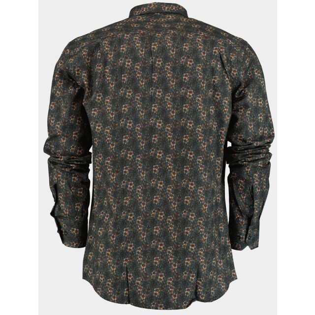 Bos Bright Blue Casual hemd lange mouw grey with flowers 26413/v01 187380 large