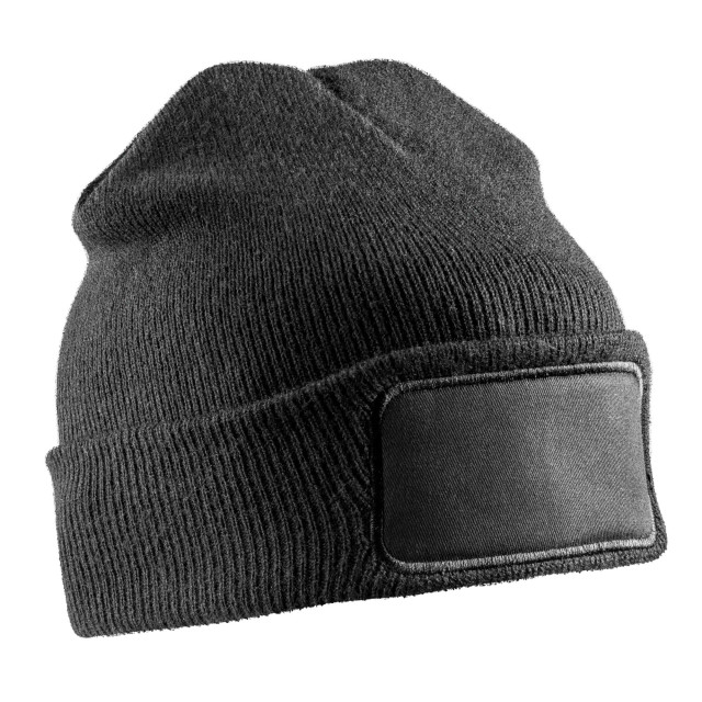 Result Uniseks volwassene thinsulate bedrukbare wintermuts UTFK1376_black large