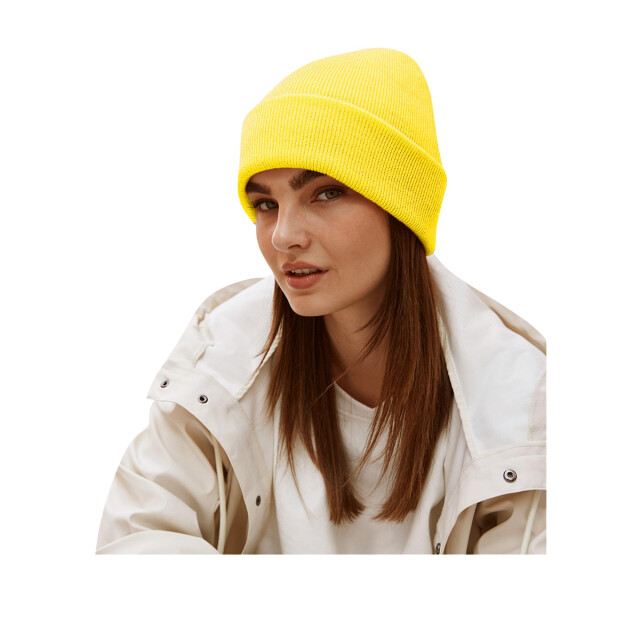 Beechfield Volwassenen van unisex originele geboeide beanie UTFK1482_yellow large