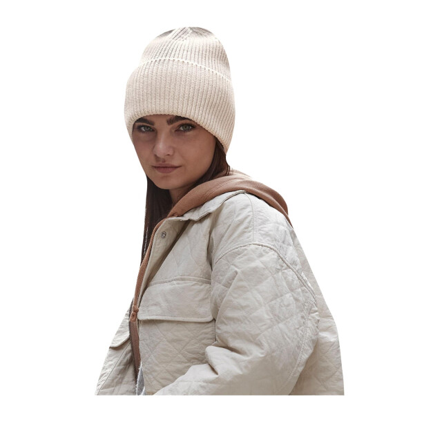Beechfield Gebreide oversized muts UTFK1106_oatmeal large