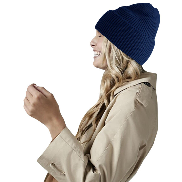 Beechfield Gebreide oversized muts UTFK1106_oxfordnavy large