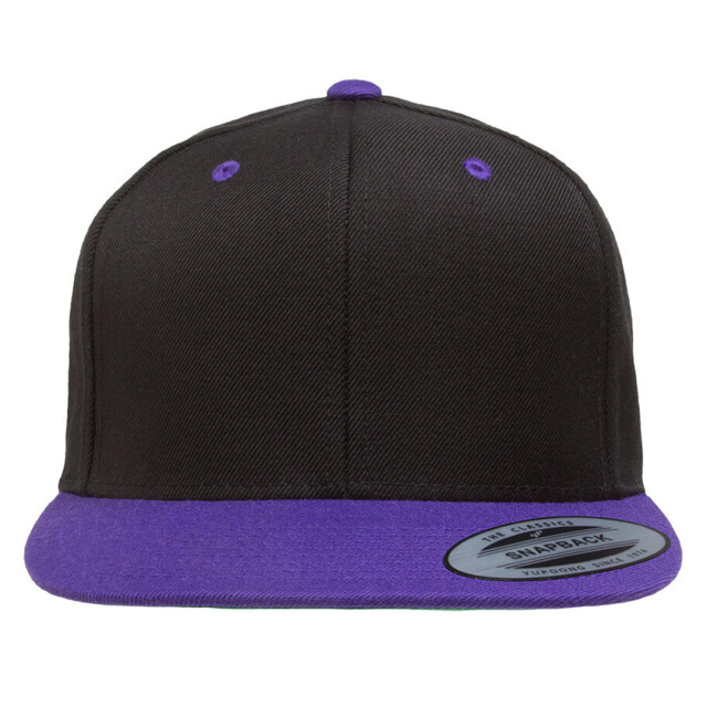 Yupoong Klassieke tweekleurige snapback cap UTFK1774_blackpurple large