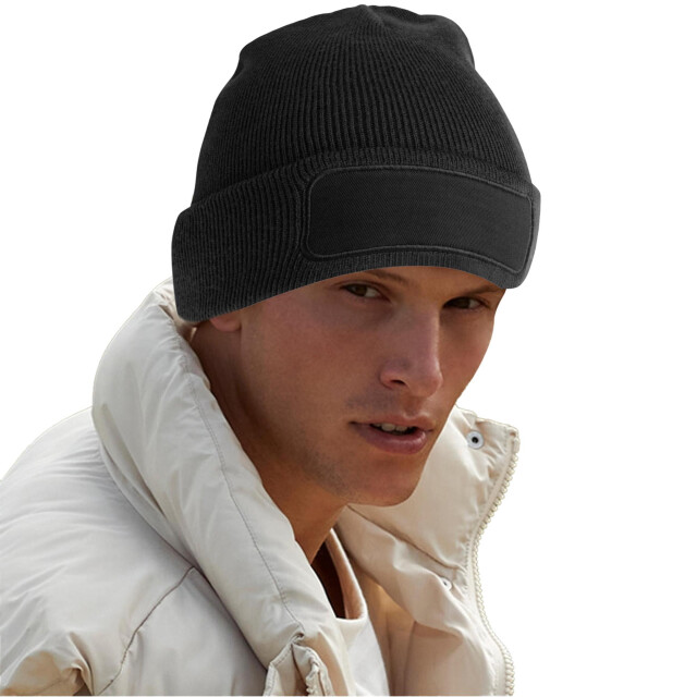 Beechfield Originele patch gerecycleerde beanie UTFK1094_black large