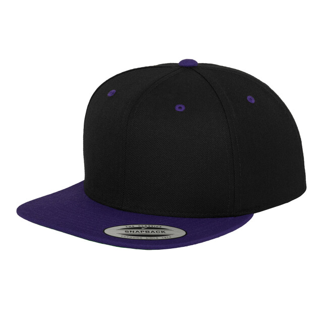 Yupoong Klassieke tweekleurige snapback cap UTFK1774_blackpurple large