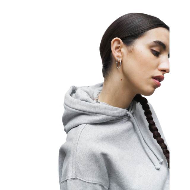 True Blanks Dames effen oversized hoodie UTFK1956_greymelange large