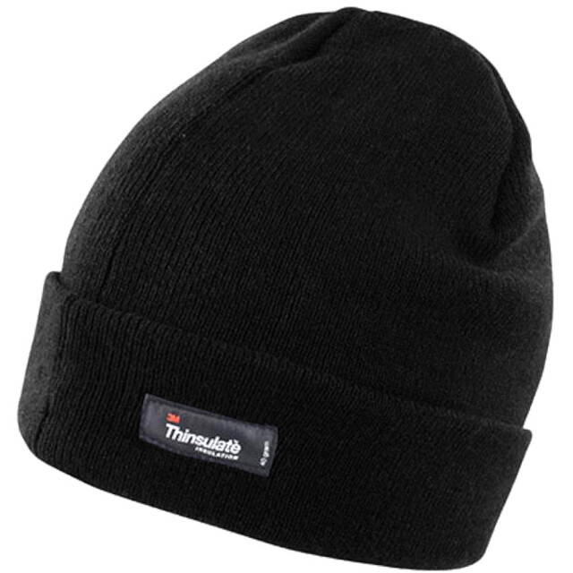 Result Woolly thermal ski/winter hat met 3m thinsulate isolatie UTFK673_black large