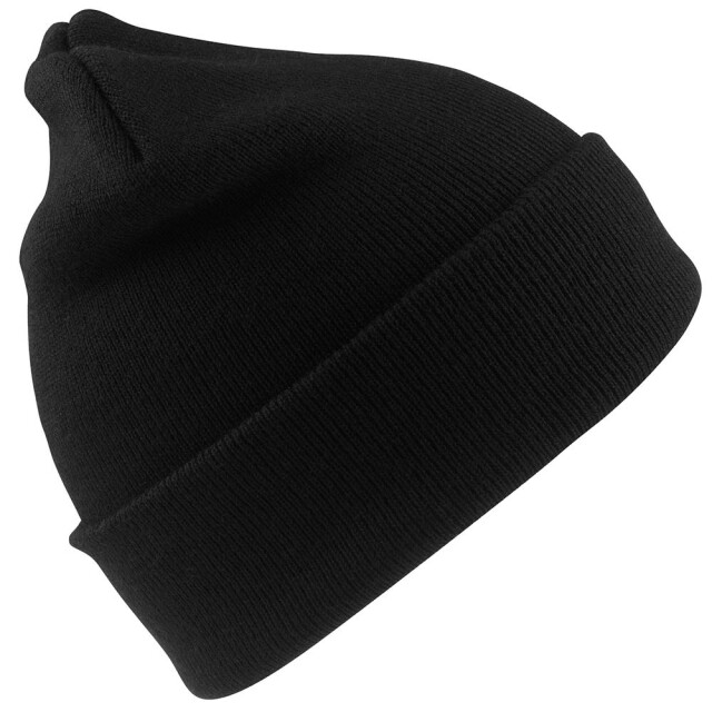 Result Wollen zwaarlijvige gebreide thermische winter/skihoed UTFK671_black large