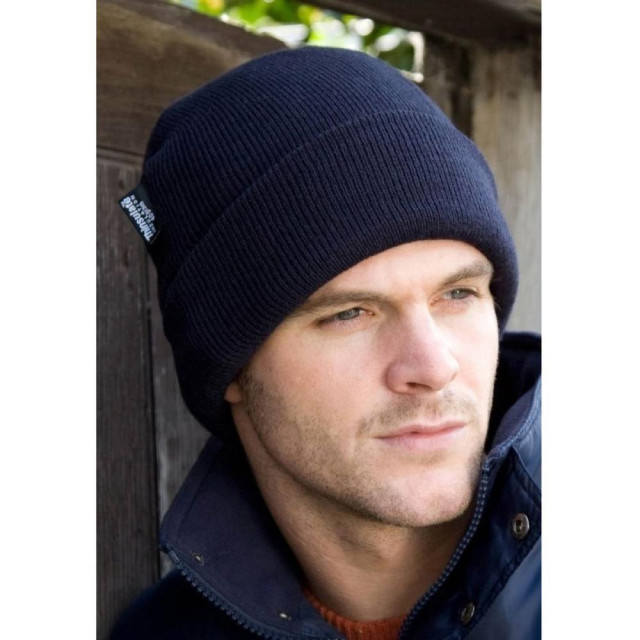 Result Woolly thermal ski/winter hat met 3m thinsulate isolatie UTFK673_navyblue large