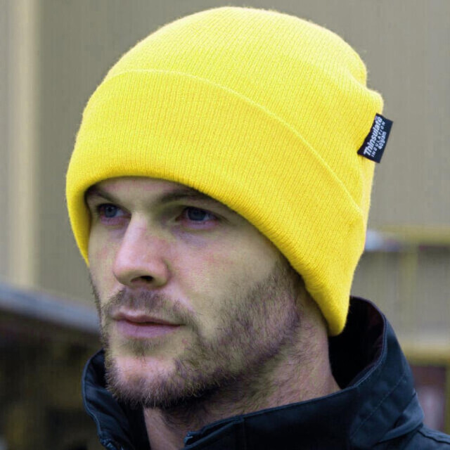 Result Woolly thermal ski/winter hat met 3m thinsulate isolatie UTFK673_hivisyellow large