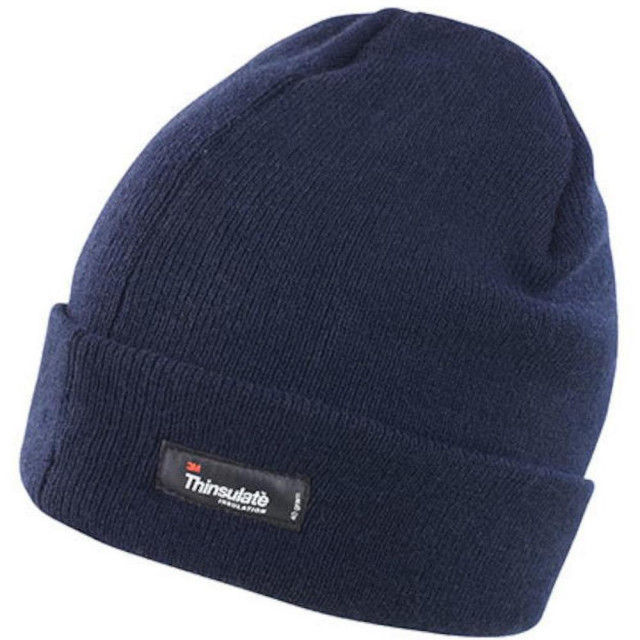 Result Woolly thermal ski/winter hat met 3m thinsulate isolatie UTFK673_navyblue large