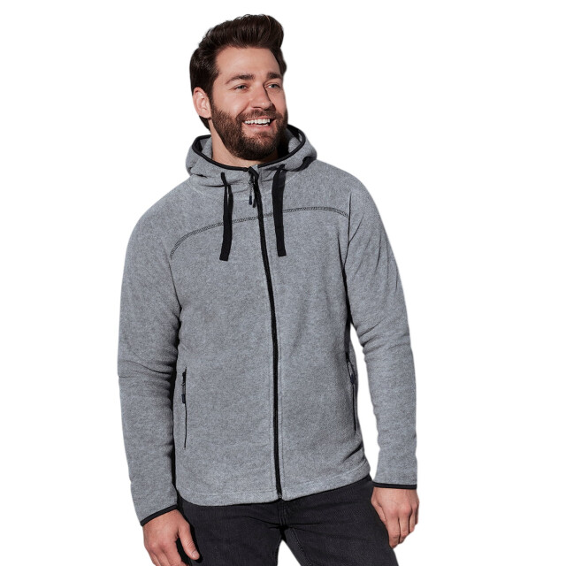 Stedman Stars Heren power fleece jas UTFK3274_heathergrey large