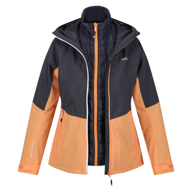 Regatta Dames wentwood viii 2 in 1 jas UTRG8965_apricotcrushsealgrey large