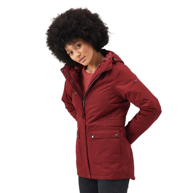 Regatta Dames brenlyn abstract hearts waterdichte jas UTRG9209_cabernet large