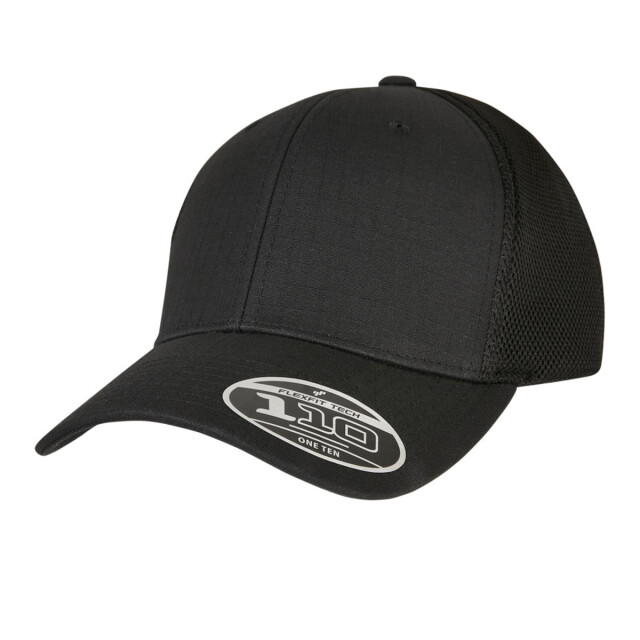Flexfit 110 geborduurde ripstop baseballpet UTTN1144_black large