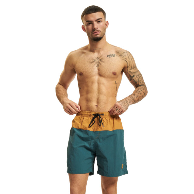 Urban Classics Heren blok zwemshorts UTTN159_tealcoffee large