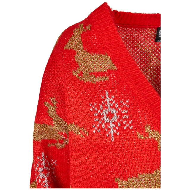 Urban Classics Dames oversized kerstvest met lange mouwen UTTN288_redgold large