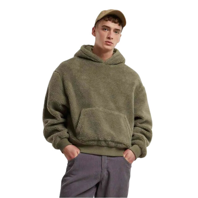 Urban Classics Heren teddy fleece oversized hoodie UTTN1379_palegreen large