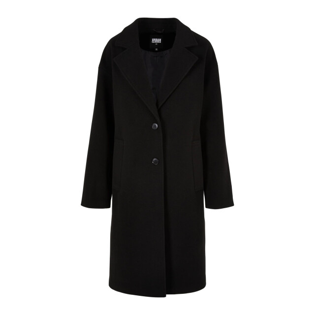 Urban Classics Dames/vrouwen lange lengte oversized jas UTTN322_black large