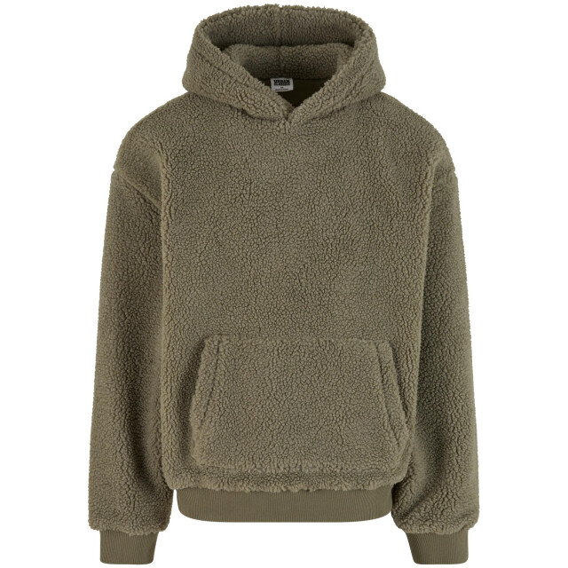 Urban Classics Heren teddy fleece oversized hoodie UTTN1379_palegreen large