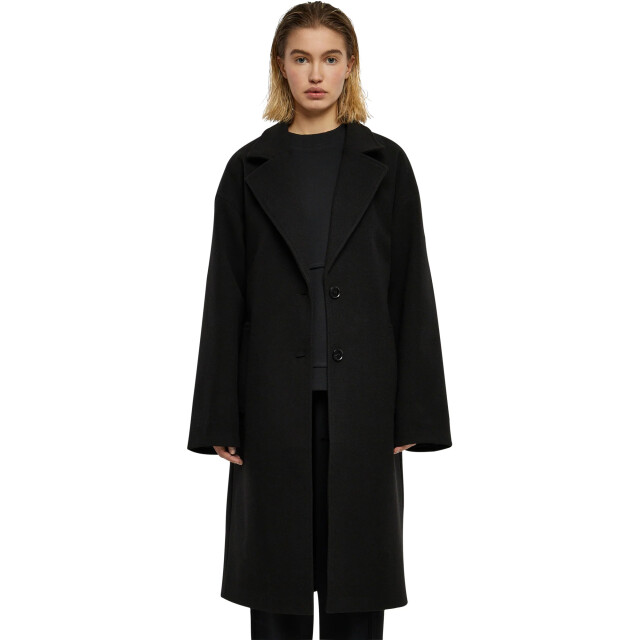Urban Classics Dames/vrouwen lange lengte oversized jas UTTN322_black large