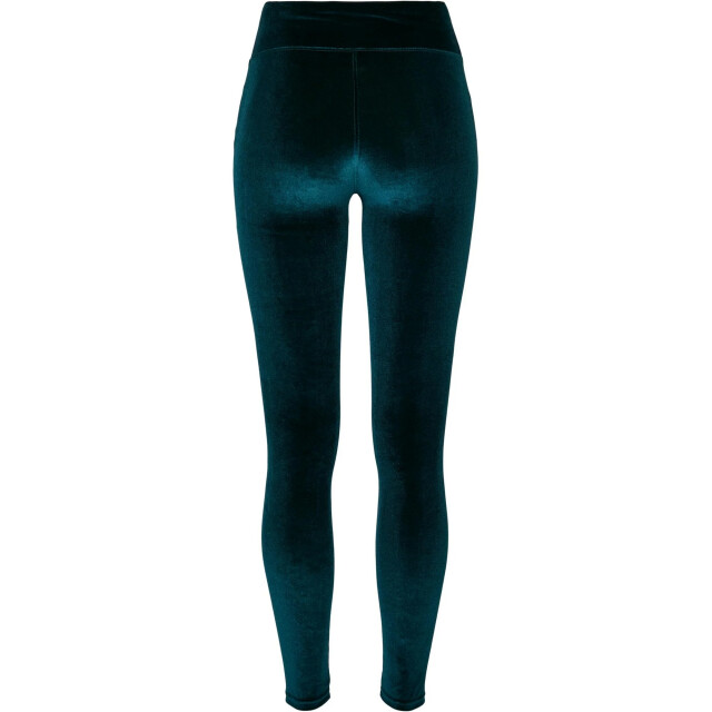 Urban Classics Dames fluwelen legging met hoge taille UTTN393_teal large