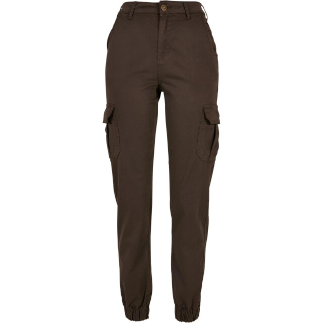 Urban Classics Dames cargo broek met hoge taille UTTN590_brown large